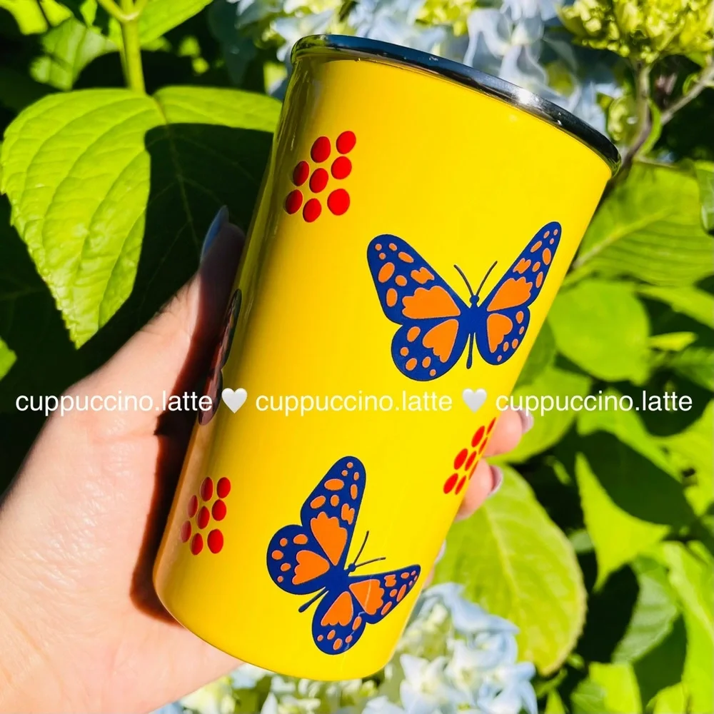 💛NEW🦋Starbucks Reserve Roastery Yellow Butterfly SS Cup - Picture 2 of 6